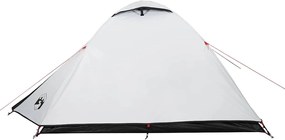 vidaXL Σκηνή Κάμπινγκ 3 Ατόμων Διάβροχη Λευκή Ύφασμα Συσκότισης