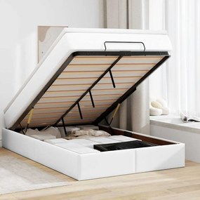 Οθωμανικό κρεβάτι με στρώμα Λευκό 120x190 cm Faux Leather