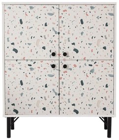 Παπουτσοθήκη - Ντουλάπι Multilux Terrazzo 869VEL4527 95x36x111cm Multi Μοριοσανίδα, Μέταλλο