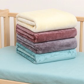 Κουβέρτα Βελουτέ Αγκαλιάς (80x110) Anna Riska Velour Bebe Ιβουάρ