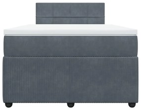 ΚΡΕΒΑΤΙ BOXSPRING ΜΕ ΣΤΡΩΜΑ ΣΚΟΥΡΟ ΓΚΡΙ 120X190 ΕΚ. ΒΕΛΟΥΔΙΝΟ 3287687