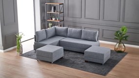 Corner Sofa-Bed Fly Corner Sofa Bed Left - Grey Grey