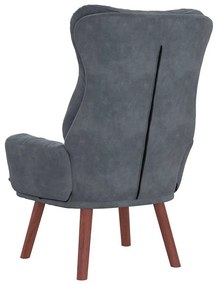 vidaXL Χαλαρωτική Πολυθρόνα Σκούρο γκρι 69 x 74 x 93 εκ. Βελούδο