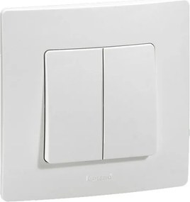 Διακόπτης κομμυτατέρ K/R διπλός λευκός  Legrand Niloe