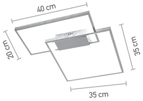 InLight Πλαφονιέρα οροφής LED 38W 3000Κ σε χρώμιο απόχρωση D:45cm (6066-CH)