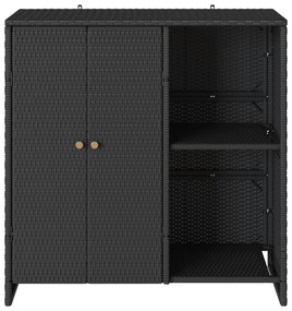 vidaXL Ντουλάπα αποθήκευσης  Μαύρη 100x36x102 εκ. Ρατάν