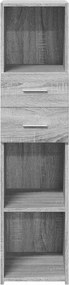 vidaXL Ντουλάπι Γκρι Sonoma 30x42,5x124 εκ. από Επεξεργασμένο Ξύλο