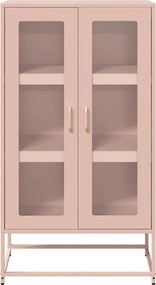 vidaXL Highboard Ροζ 68x39x123 cm Ατσάλι