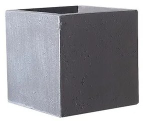 Supergreens Γλάστρα Πήλινη Τετράγωνη "Rocky" Γκρι S 23x23x23 εκ.