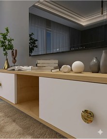 Stewehome Επιτοίχια βάση τηλεόρασης από μοριοσανίδα 150x30x26 cm