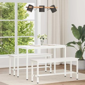 vidaXL Τραπεζαρία Λευκό 110 x 55 x 75 cm Στερεά ξυλεία πεύκου