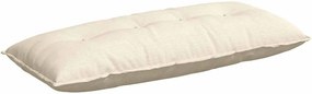 vidaXL Μαξιλάρι Πλάτης Κρεμ 120 x 50 cm Υφασμάτινο Κορντουρά