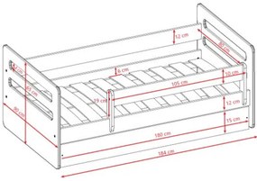 Παιδικό κρεβάτι Tomi-180 x 80