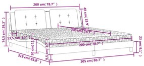 Κρεβάτι με Στρώμα Καπουτσίνο 200x200εκ.από Συνθ.Δέρμα - Καφέ