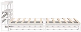 vidaXL Σκελετός Κρεβ. Χωρίς Στρώμα Λευκό 160x200 εκ Μασίφ Πεύκο