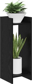 vidaXL Βάση φυτών με ράφι 2 pcs Μαύρη Δρυς 30 x 30 x 80 cm