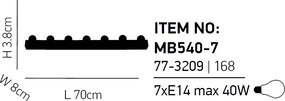 Απλίκα Τοίχου Homelighting Tube Wall 77-3209