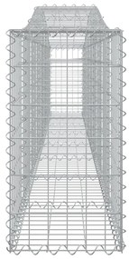 Συρματοκιβώτια Τοξωτά 10 τεμ. 400x30x60/80 εκ. Γαλβαν. Ατσάλι - Ασήμι