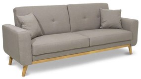 Καναπές-Κρεβάτι Carmelo Με Μπεζ Ύφασμα 214X80X86Cm 035-000012 Ξύλο,Ύφασμα