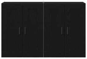 vidaXL Ντουλάπα τοίχου Επιτοίχιο 2 pcs Μαύρη δρυς 160 x 34 x 90 εκ