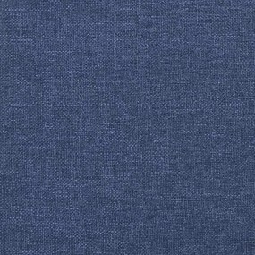 vidaXL Κρεβάτι Boxspring με Στρώμα Μπλε 120x190 εκ. Υφασμάτινο
