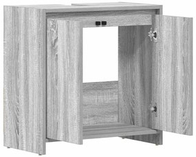 vidaXL Ντουλάπι Μπάνιου Γκρι Sonoma 60x33x61 εκ. Επεξεργασμένο Ξύλο