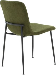 Καρέκλα Gratify pakoworld ύφασμα χακί-πόδι μαύρο