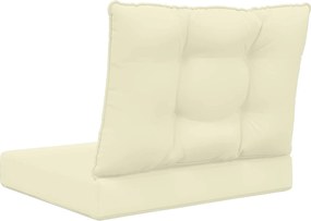 vidaXL Μαξιλάρι Καναπέ Εξωτερικού Χώρου 2 pcs Κρεμ Πολυεστέρας