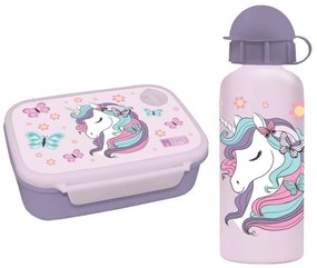 Φαγητοδοχείο 800ml & Παγούρι 500ml Must Lovely Unicorn 000586459