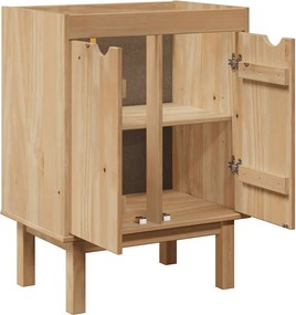 vidaXL Ντουλάπι Μπάνιου OTTA 59x40x80 εκ. Μασίφ Ξύλο Πεύκου