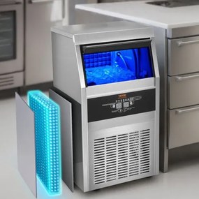 VEVOR Commercial Ice Maker Freestanding Cabinet Machine 80lbs/24H 40 Ice Cubes