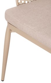Καρέκλα - Πολυθρόνα OREGO C6268.03 Καπουτσίνο Αλουμινίου με Μπέζ Μαξιλάρι 58x55x83Υεκ. 58x55x83 εκ.