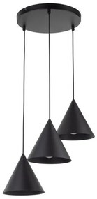 Κρεμαστό Φωτιστικό Οροφής 3xE27 Φ42cm Cono TK Lighting-10067-Μαύρο 10067