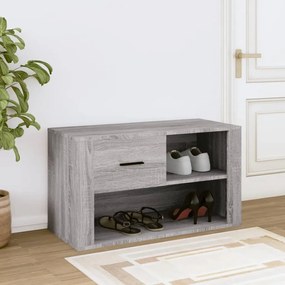 vidaXL Παπουτσοθήκη Γκρι Sonoma 80x35x45 εκ. από Επεξεργασμένο Ξύλο