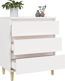 vidaXL Συρταριέρα Λευκή 60 x 35 x 70 εκ. από Επεξεργασμένο Ξύλο