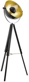 Φωτιστικό Δαπέδου Covaleda 49618 Black Eglo Metal,Wood