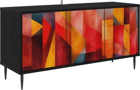 vidaXL Ντουλάπι TV HEESCH 102 x 33 x 51 εκ Μαύρη Δρυς