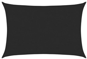 vidaXL Πανί Σκίασης Μαύρο 2,5 x 4 μ. από HDPE 160 γρ./μ²