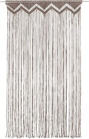 vidaXL Κουρτίνα Μακραμέ Taupe 140 x 240 εκ. Βαμβακερή