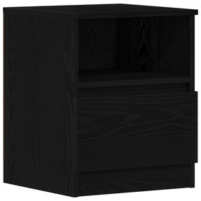 vidaXL Κομοδίνα 2 τμχ Μαύρο Δρυς 40x40x50 εκ Επεξεργασμένο ξύλο