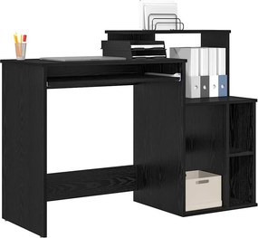vidaXL Γραφείο Μαύρη Οξυά 120,5 x 44 x 88,5 cm Επεξεργασμένο Ξύλο