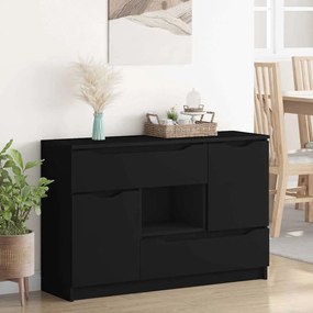 vidaXL Πλαϊνό γραφείο Μαύρο 100 x 30 x 65,6 Επεξεργασμένο ξύλο