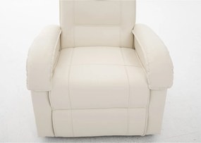 Πολυθρόνα Ανακλινόμενη ArteLibre CELAENO Εκρού PU 80x96x97cm