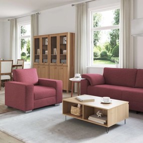 vidaXL Καναπές 3 pcs Κόκκινο Άνεμο 219 x 80 x 82 εκ