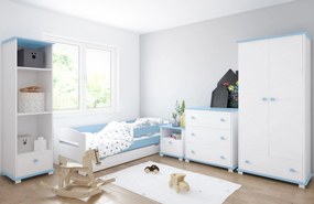 Ντουλάπα  2φυλλη  Classic White + Blue  83x48x183cm  BC30021 BabyCute