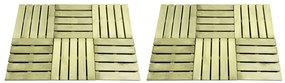 vidaXL Πλακάκια Deck 12 τεμ. Πράσινα 50 x 50 εκ. Ξύλινα