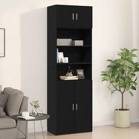 vidaXL Ντουλάπι Τοίχου Μαύρο Δρυς 70x42,5x40 εκ Επεξεργασμένο Ξύλο