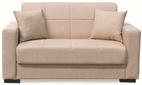 ROVER LIGHT BROWN ΥΦΑΣΜΑ 2ΘΕΣΙΟΣ ΚΑΝΑΠΕΣ/ΚΡΕΒΑΤΙ ΜΕ ΑΠΟΘ.ΧΩΡΟ 150Χ80εκ.