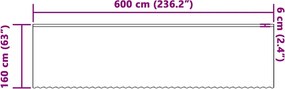 vidaXL Κουρτίνα Δαντέλας με κουρτίνες Λευκό 160 x 600 cm Πολυεστέρας