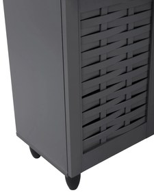 Παπουτσοθήκη IGGY Ξύλινη με 3 πόρτες Γκρί 114x34x68 εκ. 114x34x68 εκ.